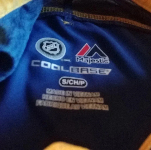 St Louis Blues 1/4 Zip Pullover Shirt Majestic Coolbase Women's Small - Picture 5 of 6